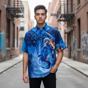 EXCO Jeans Vintage Anime Button Up Shirt